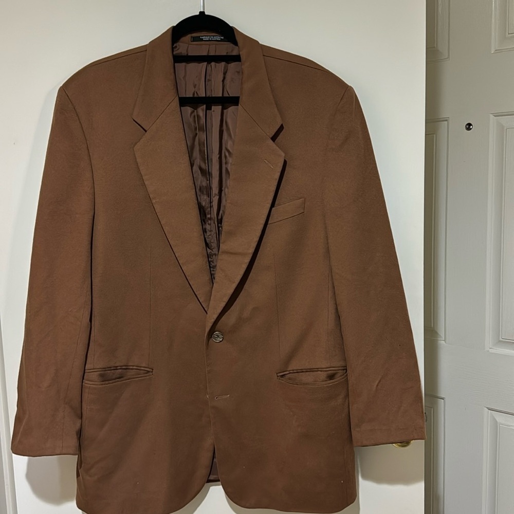 Alandales men's brown coat wool XXL
